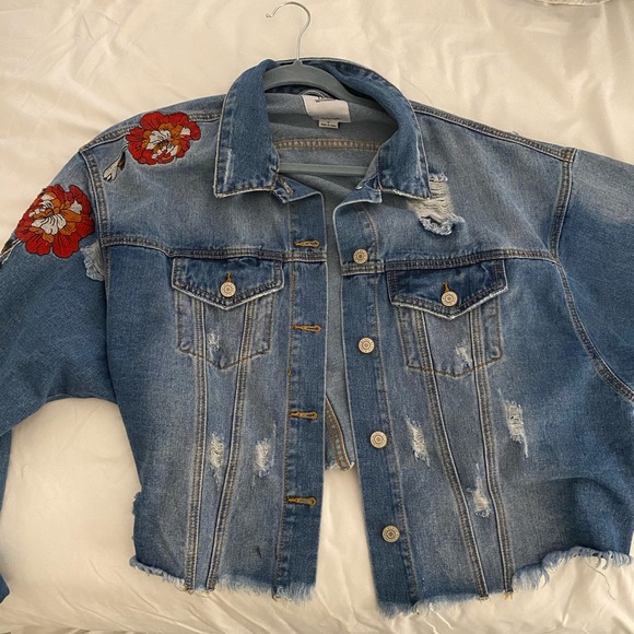 Distressed Denim Jacket - Picture 3 of 4